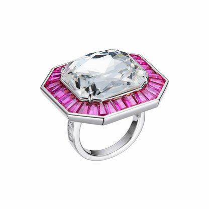 Nana Jacqueline Teresa Ring: Pink Ring for Cocktail Party Pink