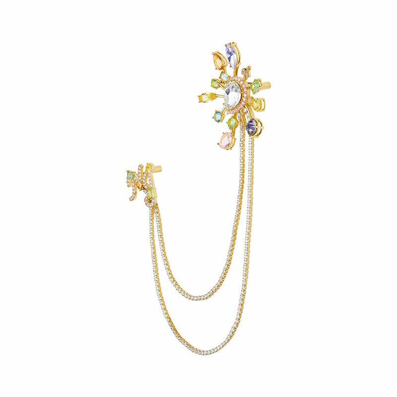 Nana Jacqueline Fiona Brooch: Multicolor Brooch for Cocktail Party Yellow