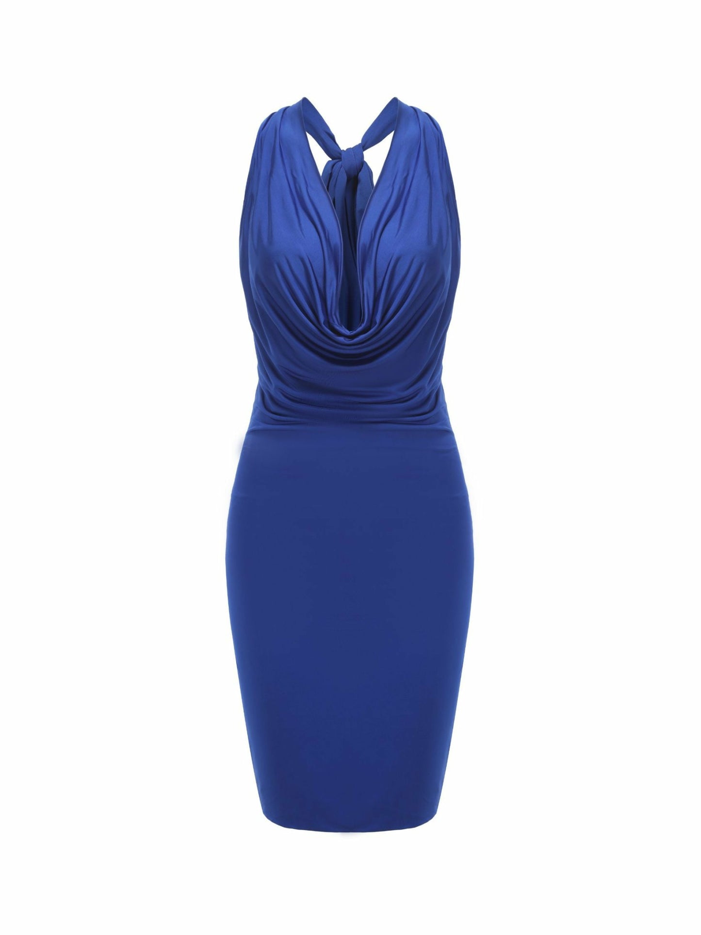 Nana Jacqueline Jennifer Dress: Blue Midi Dress for Cocktail Party Blue