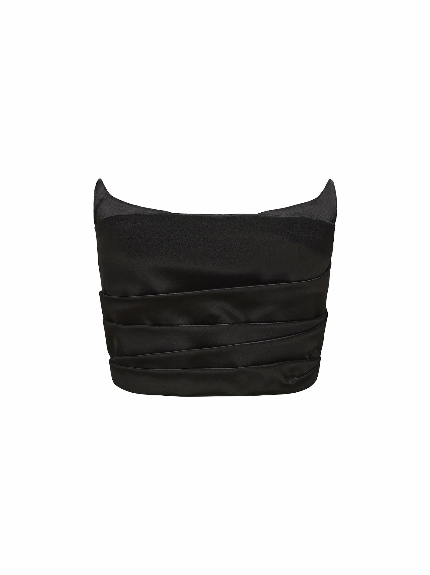 Nana Jacqueline Sydney Top: Black Satin Top for Date Night Black