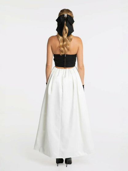 Nana Jacqueline Sydney Top: Black Satin Top for Date Night Black