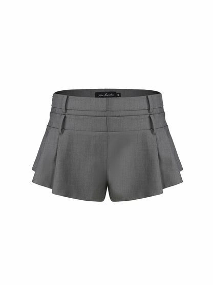 Nana Jacqueline Amelie Shorts: Grey Shorts for Brunch Grey
