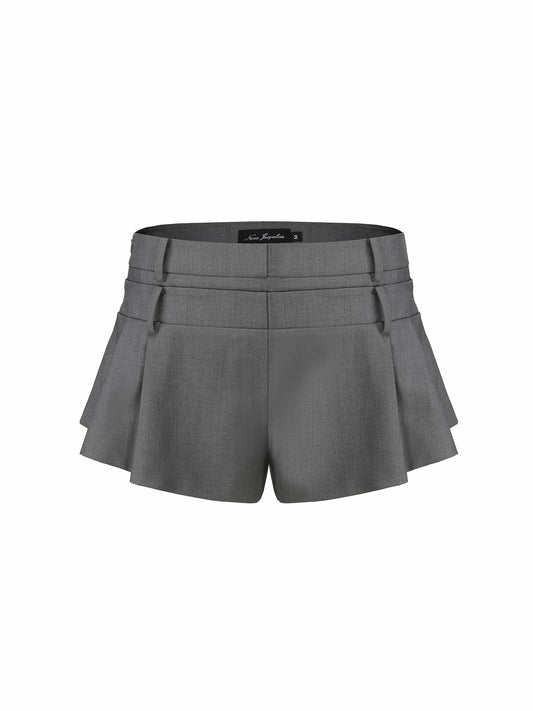 Nana Jacqueline Amelie Shorts: Grey Shorts for Brunch Grey