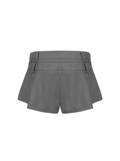 Nana Jacqueline Amelie Shorts: Grey Shorts for Brunch Grey
