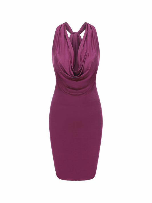 Nana Jacqueline Jennifer Dress: Purple Mini Dress for Cocktail Party Purple