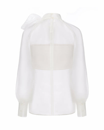 Nana Jacqueline Evie Diamond Top: White Top for Bridal Shower White