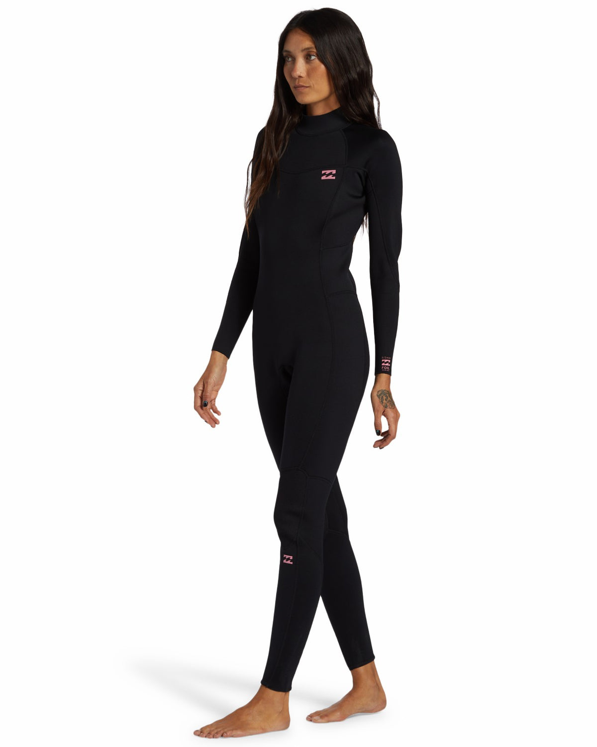 Billabong 3/2mm Foil Flatlock Back Zip Wetsuit - Black