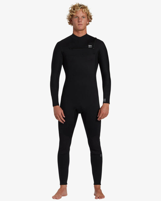 Billabong 3/2mm Foil GBS Chest Zip Wetsuit - Black
