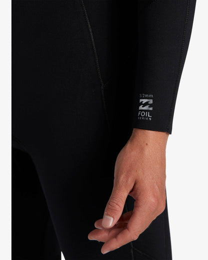 Billabong 3/2mm Foil GBS Chest Zip Wetsuit - Black