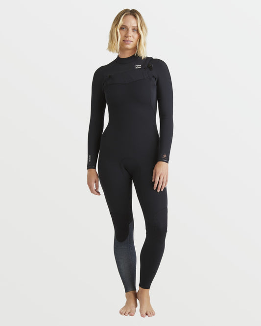 Billabong 3/2mm Furnace Natural GBS Chest Zip Fullsuit - Black Tiki