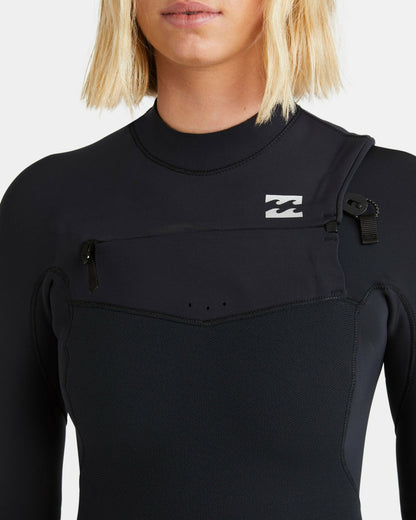 Billabong 3/2mm Furnace Natural GBS Chest Zip Fullsuit - Black Tiki