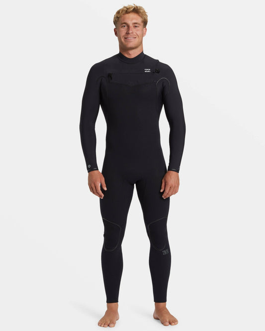 Billabong 3/2mm Furnace Natural Upcycler GBS Chest Zip Wetsuit - Black