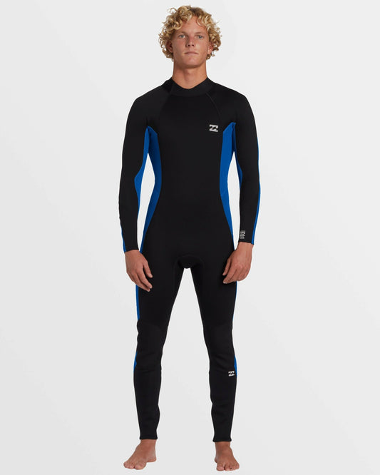 Billabong 4/3mm Foil GBS Back Zip Wetsuit - Mid Blue