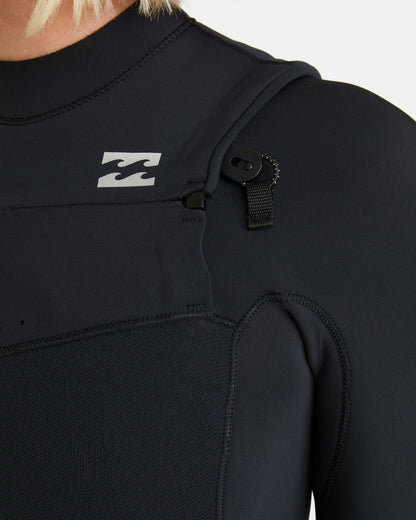 Billabong 4/3mm Furnace Natural GBS Chest Zip Fullsuit - Black Tiki