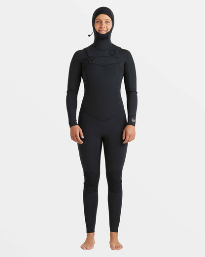 Billabong 4/3mm Salty Dayz Natural Upcycler GBS Chest Zip Hooded Wetsuit - Black