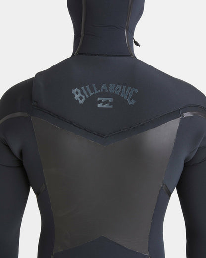Billabong 5/4mm Absolute Natural+ Upcycler Welded Chest Zip Hooded Wetsuit - Bla