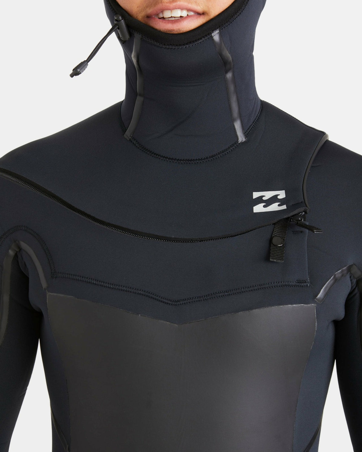 Billabong 5/4mm Absolute Natural+ Upcycler Welded Chest Zip Hooded Wetsuit - Bla