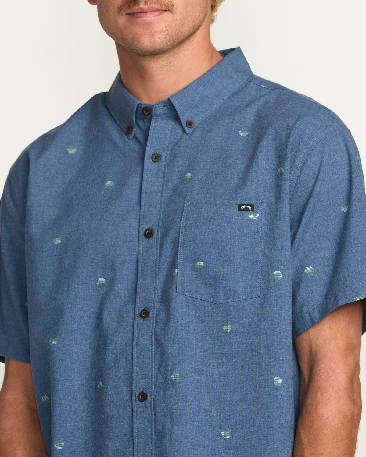 Billabong All Day Jacquard Short Sleeve Shirt - Deep Blue