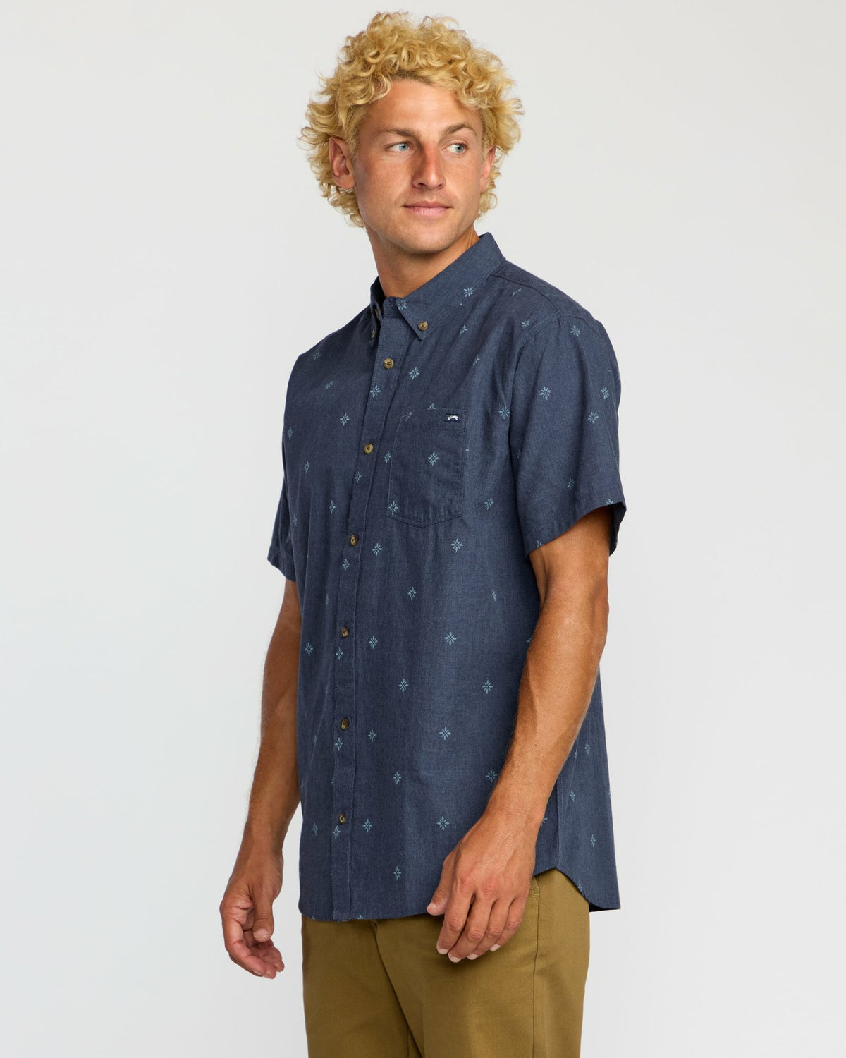 Billabong All Day Jacquard Short Sleeve Shirt - Midnight