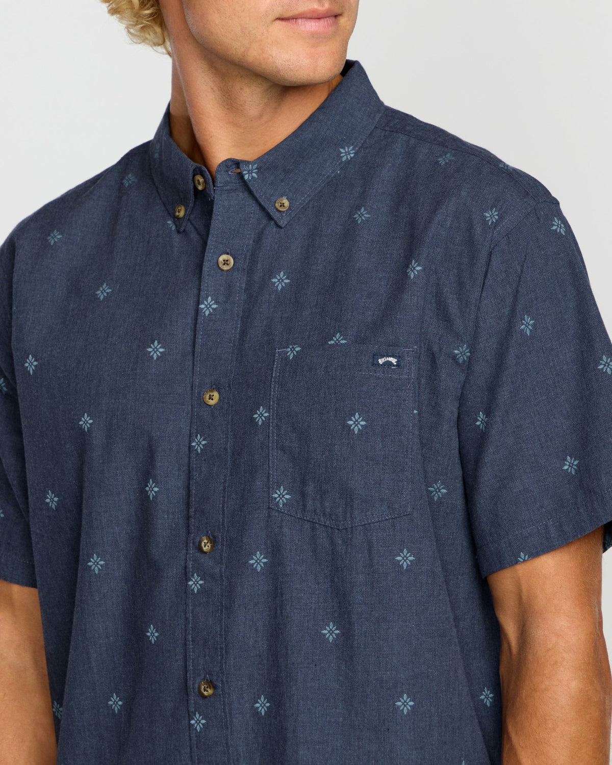 Billabong All Day Jacquard Short Sleeve Shirt - Midnight