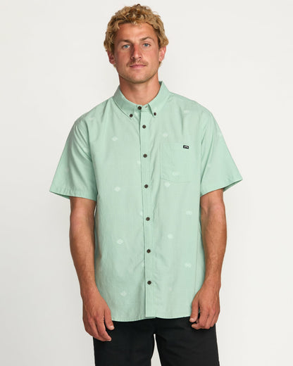 Billabong All Day Jacquard Short Sleeve Shirt - Seafoam