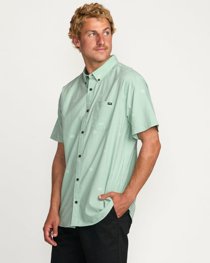 Billabong All Day Jacquard Short Sleeve Shirt - Seafoam