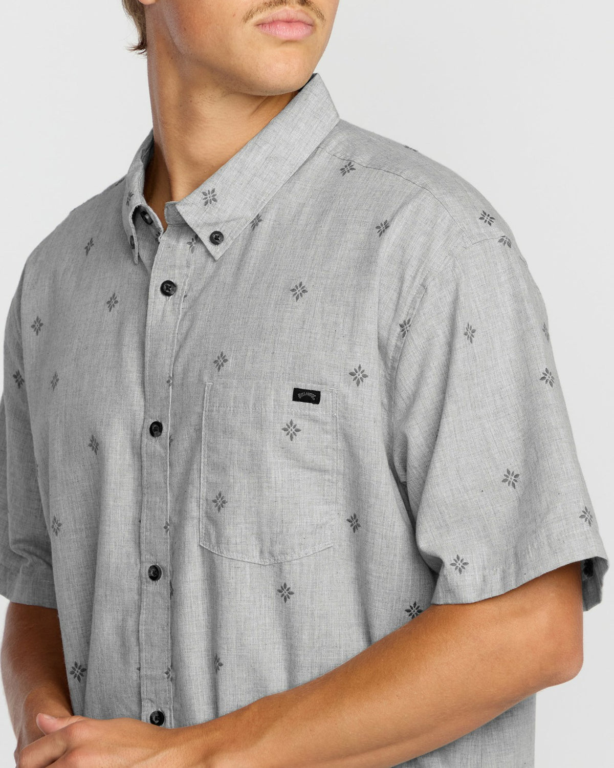 Billabong All Day Jacquard Short Sleeve Shirt - Silver
