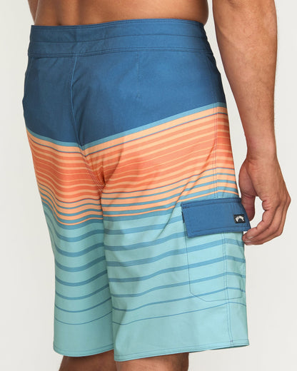 Billabong All Day Stripe Pro Performance 20" Boardshorts - Deep Blue