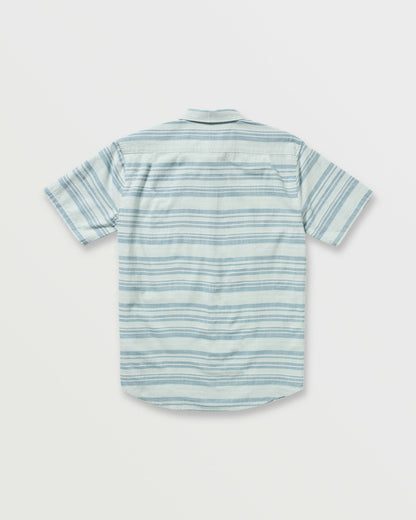 Billabong All Day Stripe Short Sleeve Shirt - Ash Blue