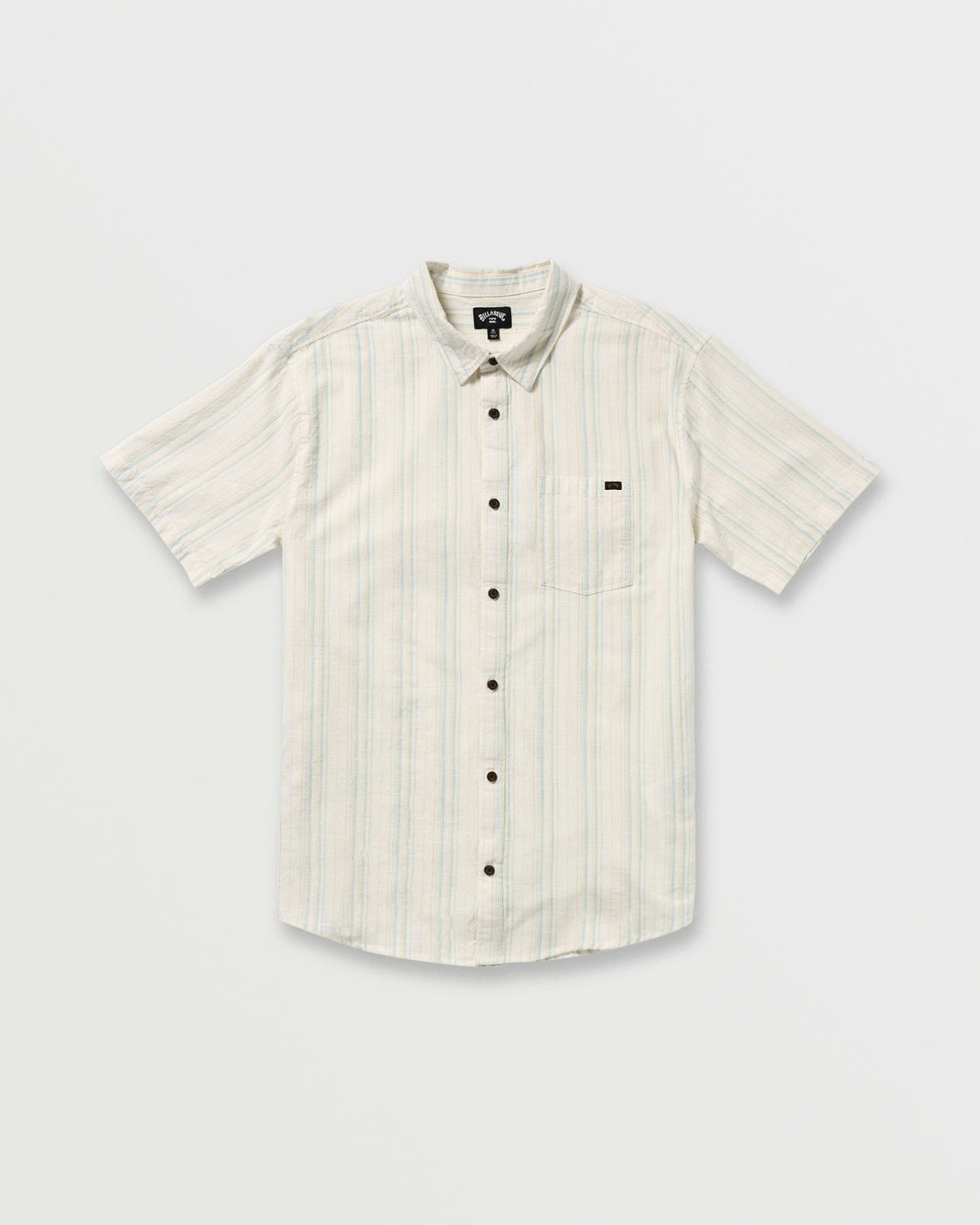 Billabong All Day Stripe Short Sleeve Shirt - Off White
