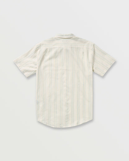 Billabong All Day Stripe Short Sleeve Shirt - Off White