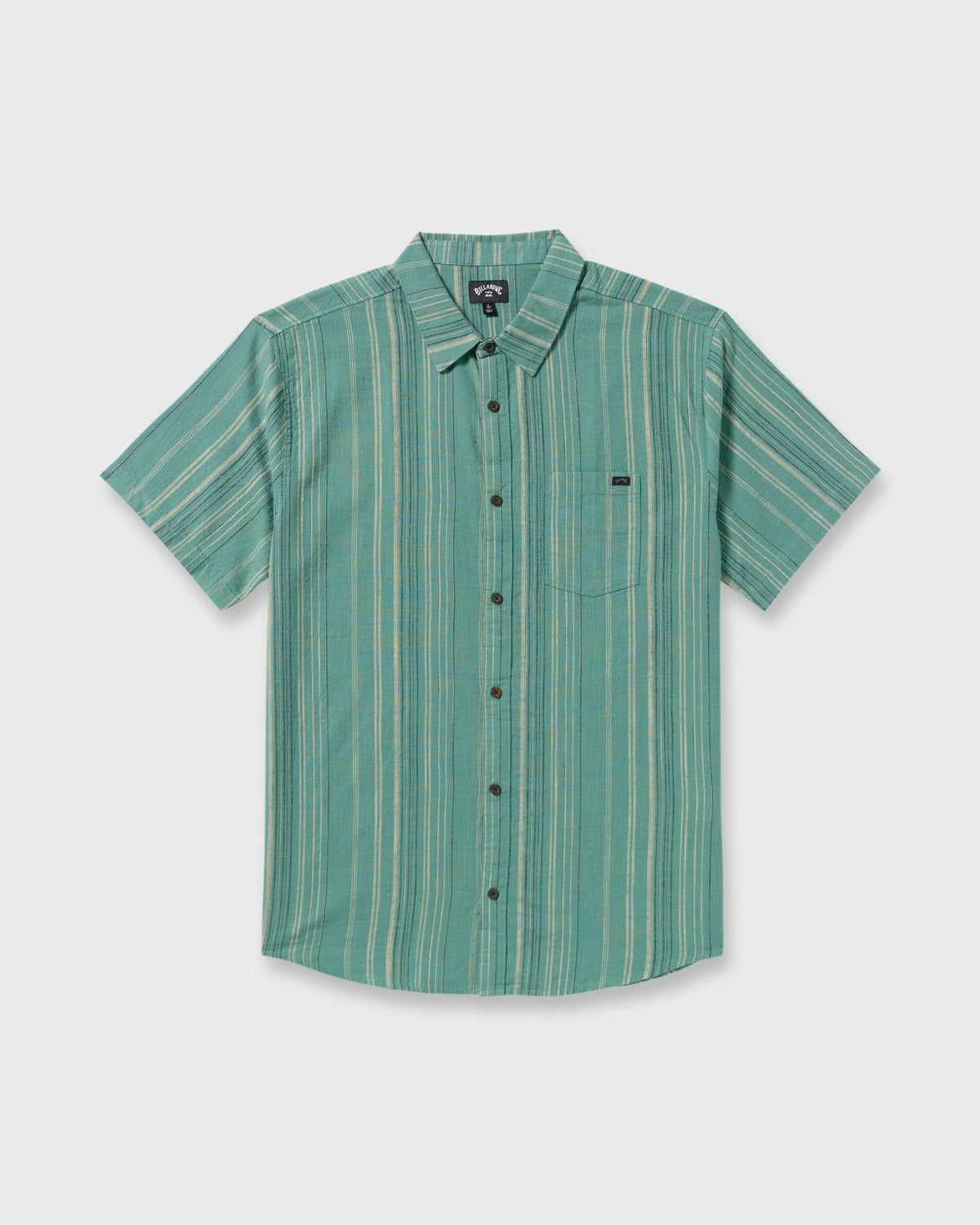 Billabong All Day Stripe Short Sleeve Shirt - Sage Green