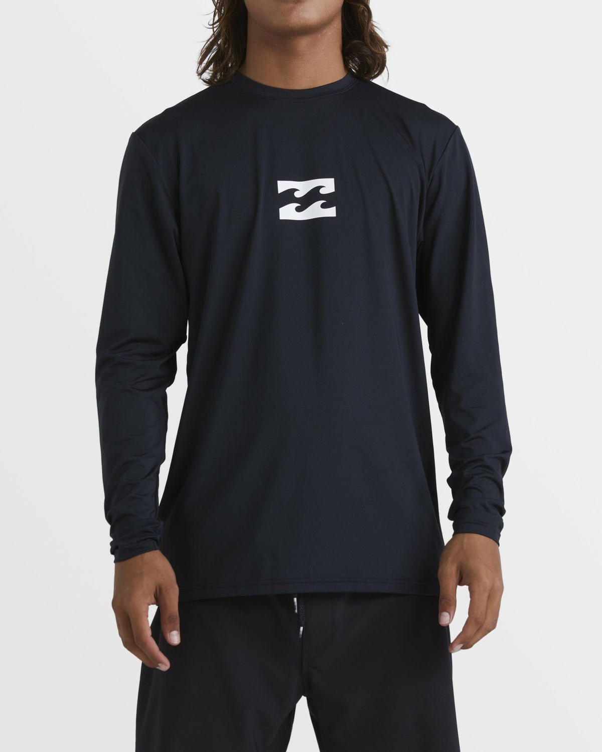 Billabong All Day Wave Loose Fit Long Sleeve Surf Tee - Black