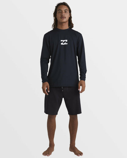 Billabong All Day Wave Loose Fit Long Sleeve Surf Tee - Black