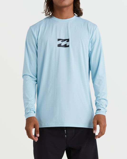 Billabong All Day Wave Loose Fit Long Sleeve Surf Tee - Coastal Blue