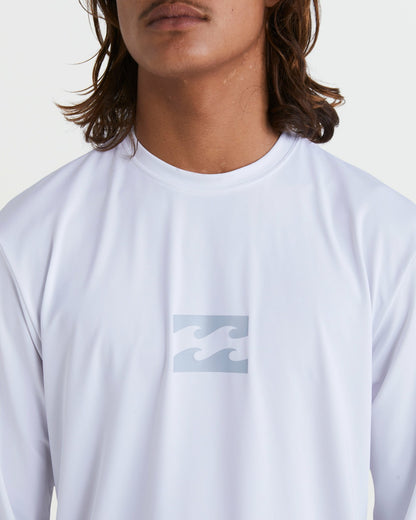 Billabong All Day Wave Loose Fit Long Sleeve Surf Tee - White