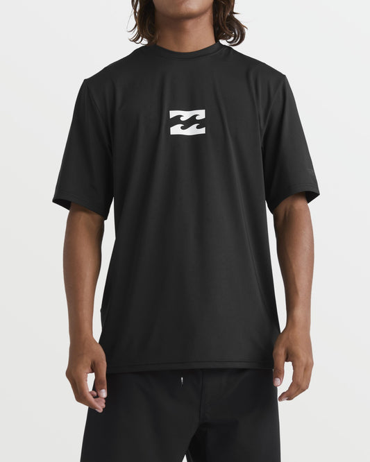 Billabong All Day Wave Short Sleeve Rashguard - Black