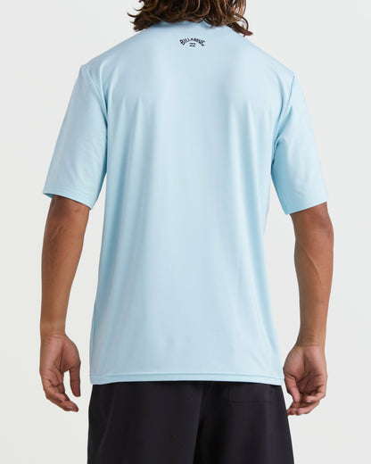 Billabong All Day Wave Short Sleeve Rashguard - Coastal Blue