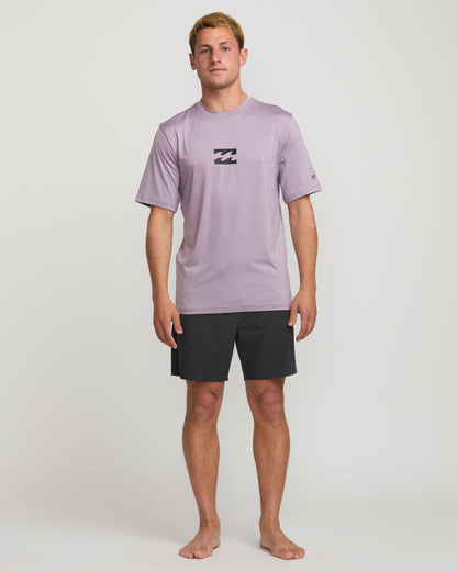 Billabong All Day Wave Short Sleeve Rashguard - Light Purple