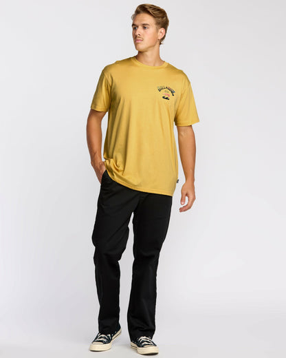 Billabong Arch Fade Premium Short Sleeve T-Shirt - Dust Yellow