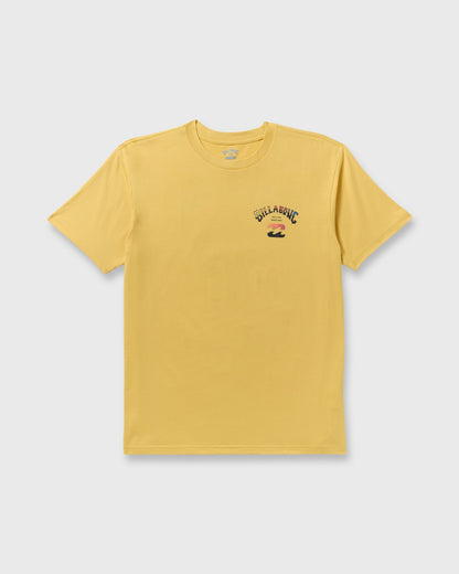 Billabong Arch Fade Premium Short Sleeve T-Shirt - Dust Yellow