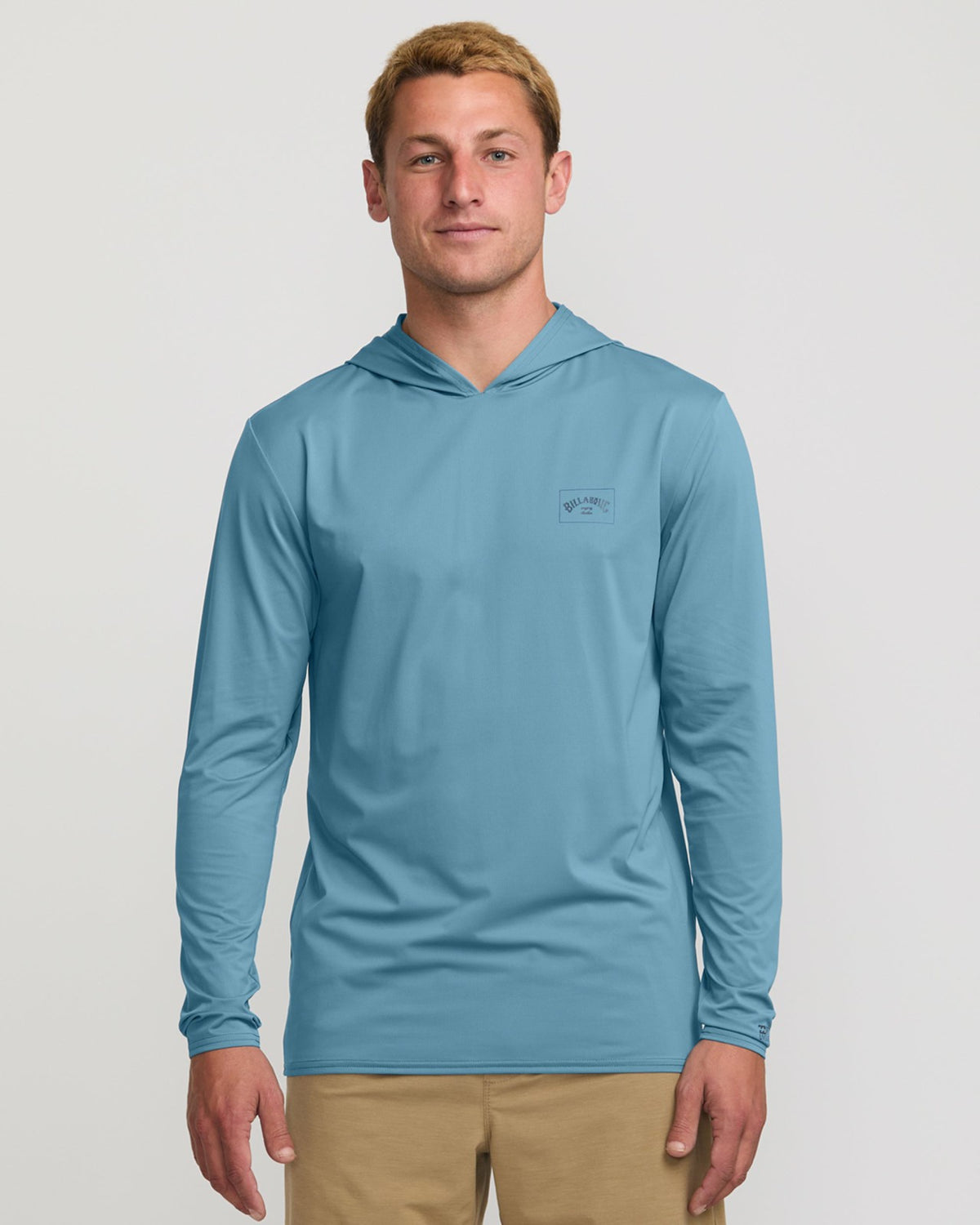 Billabong Arch Mesh Long Sleeve Hooded Surf Tee - Bay Blue