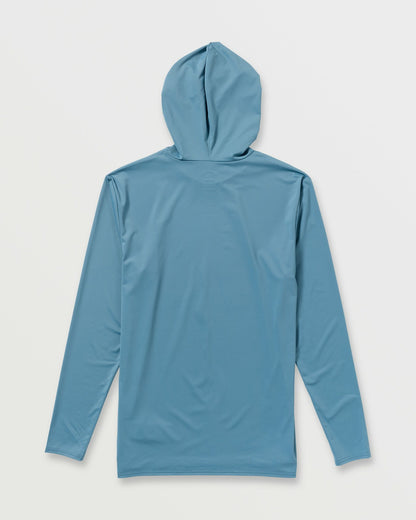 Billabong Arch Mesh Long Sleeve Hooded Surf Tee - Bay Blue
