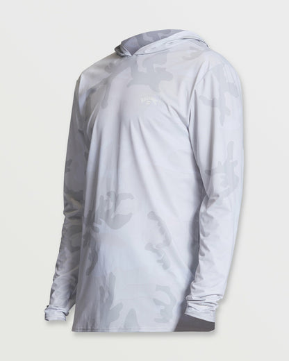 Billabong Arch Mesh Long Sleeve Hooded Surf Tee - White Camo