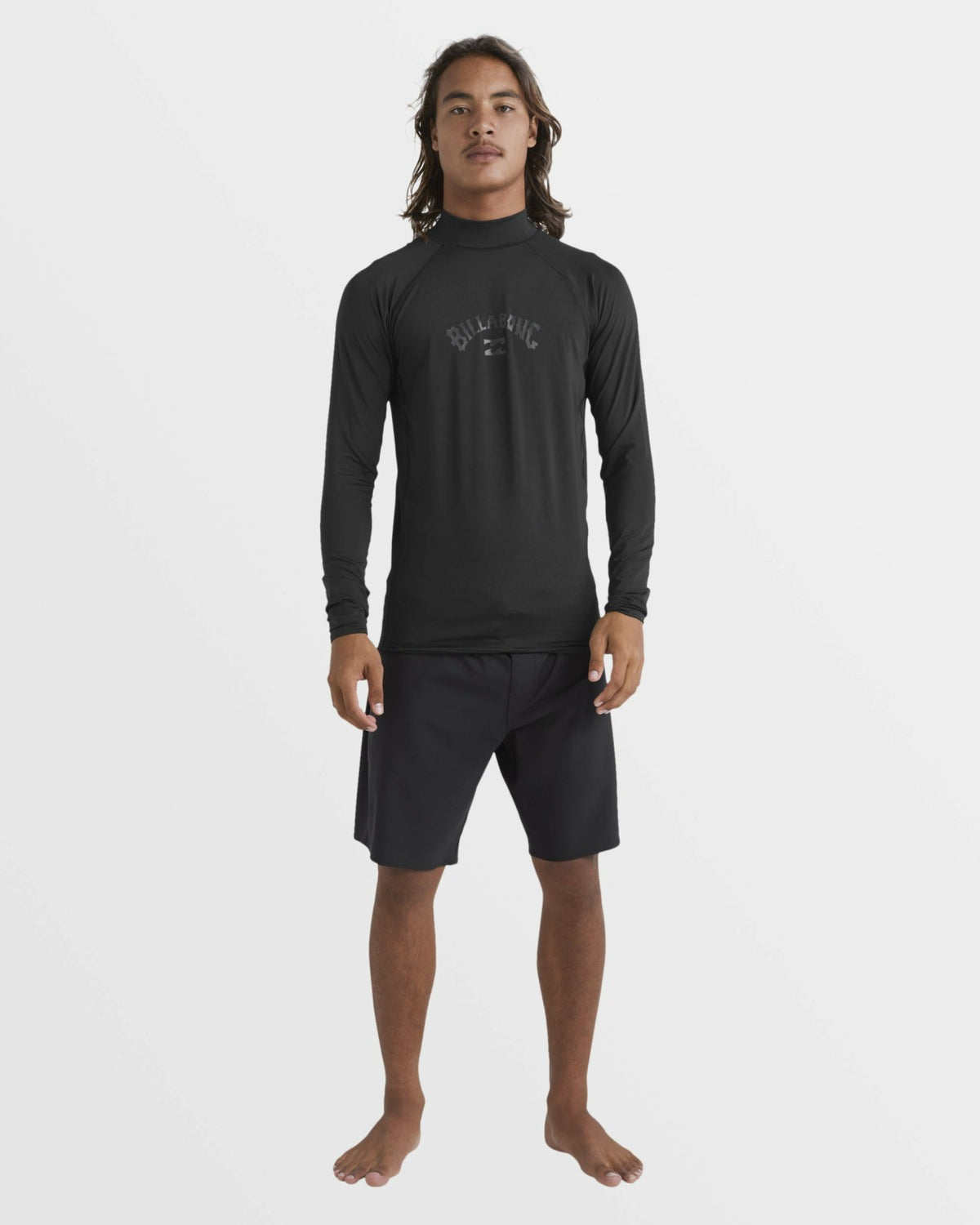 Billabong Arch Performance Fit Long Sleeve Rashguard - Black