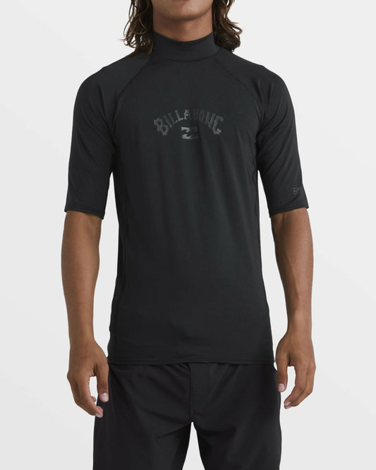 Billabong Arch Performance Fit Short Sleeve Rashguard - Black