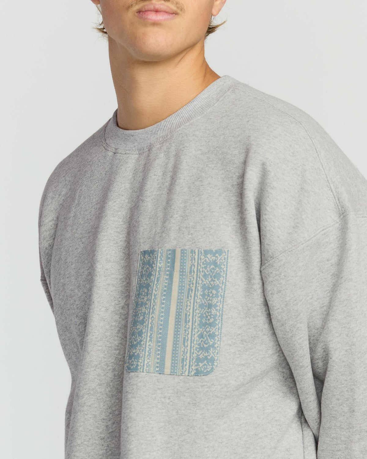 Billabong Austin Garage Crew Sweatshirt - Lt Grey Htr