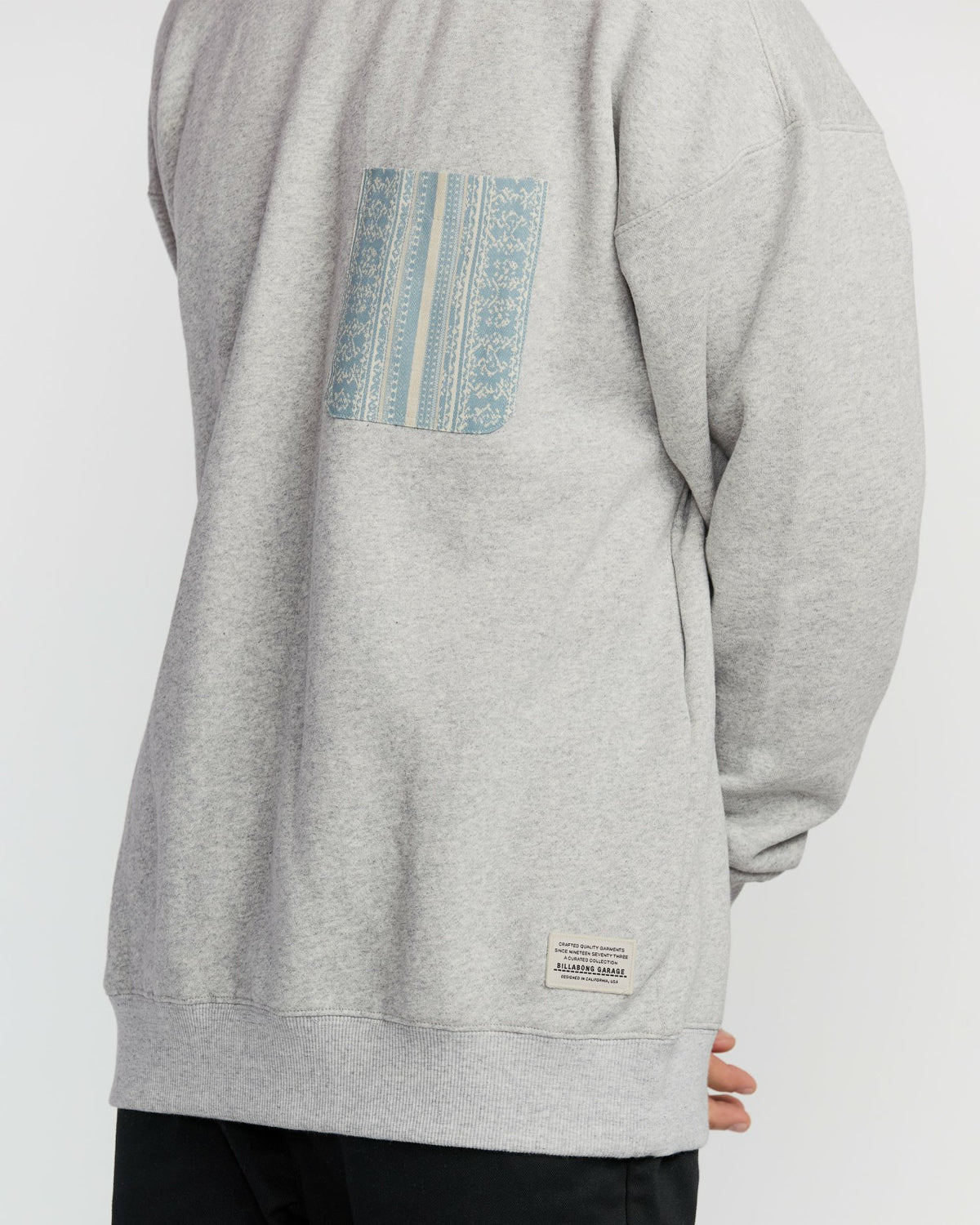 Billabong Austin Garage Crew Sweatshirt - Lt Grey Htr