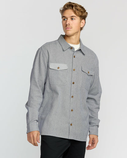 Billabong Austin Garage Long Sleeve Shirt - Stone Blue