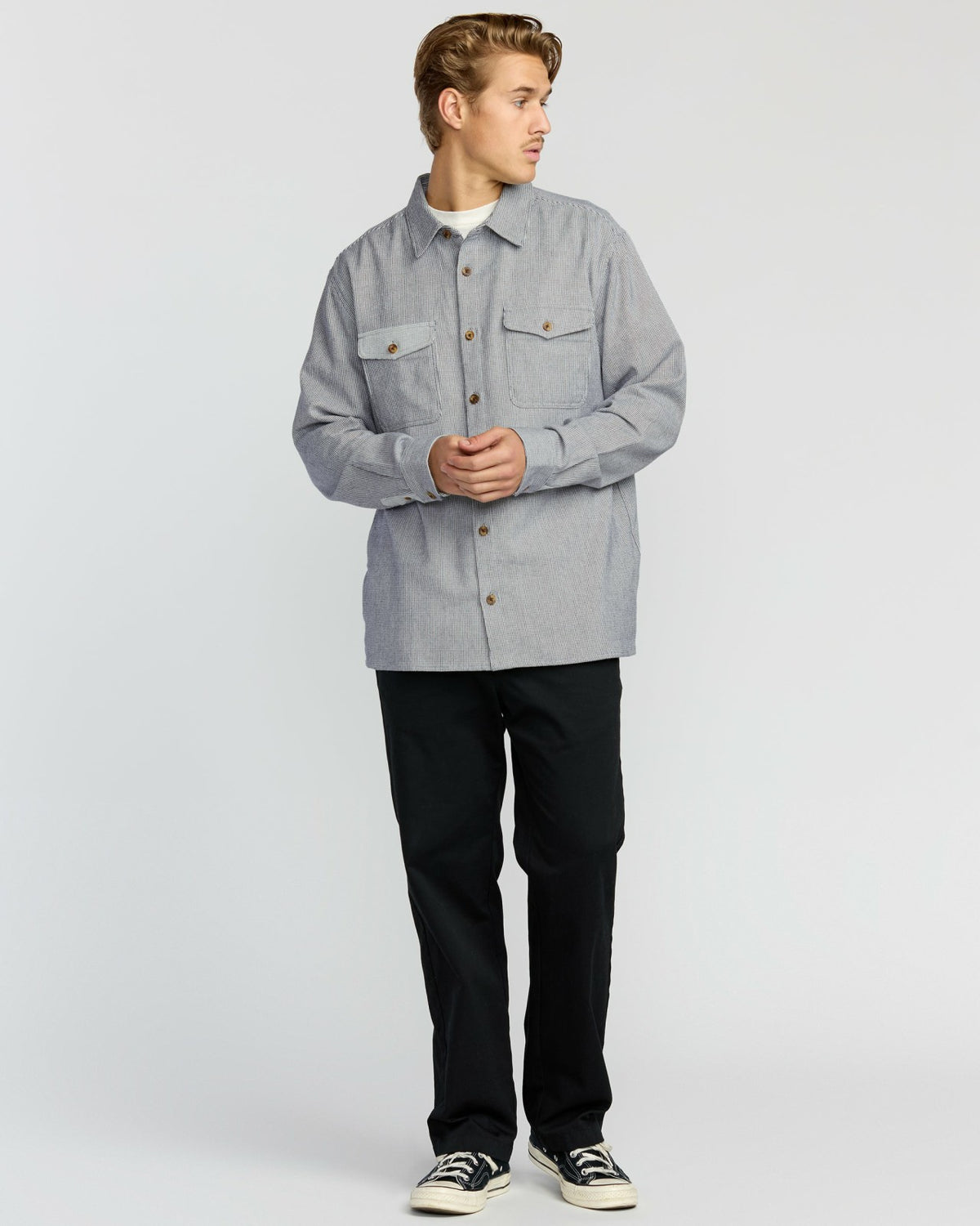 Billabong Austin Garage Long Sleeve Shirt - Stone Blue